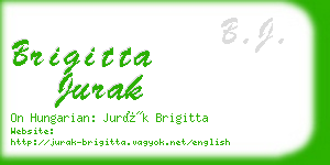 brigitta jurak business card